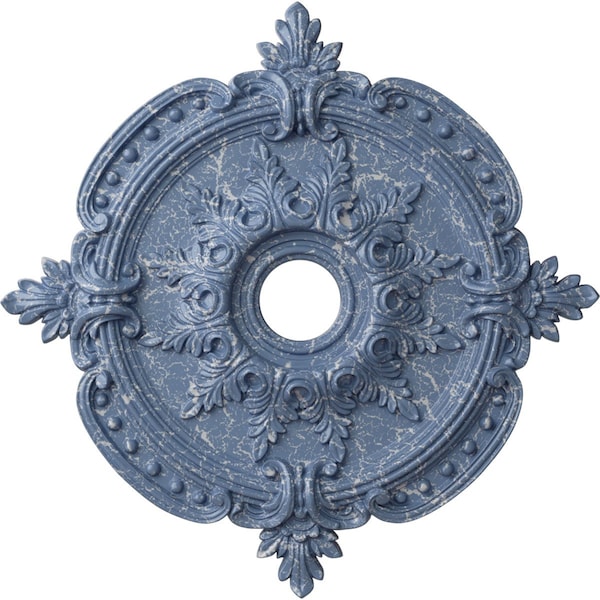 Ekena Millwork Benson Classic Medallion (Canopies up to 6 1/2"), 28 3/8"OD x 3 3/4"ID x 1 5/8"P, Americana Crackle CM28BEAMC - main
